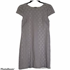 Suzi Chin gray lace dress sz 2